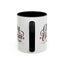 Christmas Mug - Merry Christmas Black Text Red Ornaments