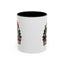 Christmas Mug - Merry Christmas White & Black Text Santa Trees Presents