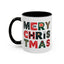 Christmas - Merry Christmas Black Red Green Patterned Text