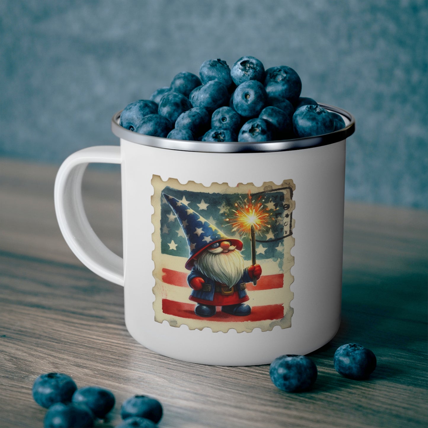 4th of July Mug - Gnome Fireworks Stamp