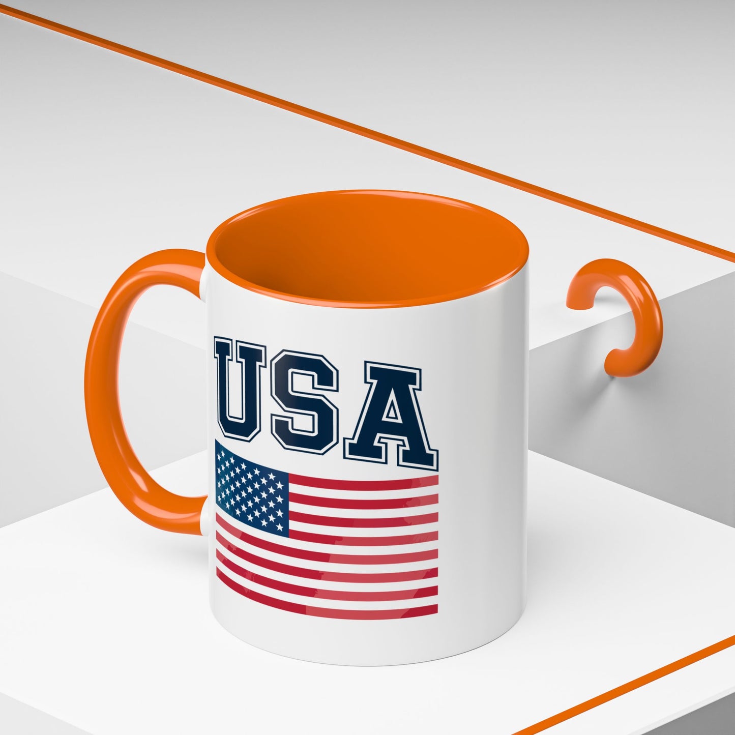 4th of July Mug - USA & Flag
