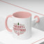 Christmas Mug - Merry Christmas Maroon Text Tree Star