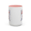 Christmas Mug - Merry Christmas Red Text Puppy Green Top
