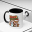 Christmas Mug - Merry Christmas Red & Green Text Reindeer Snowman