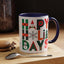 Christmas Mug - Happy Holidays Green Red & Blue Decorative Text