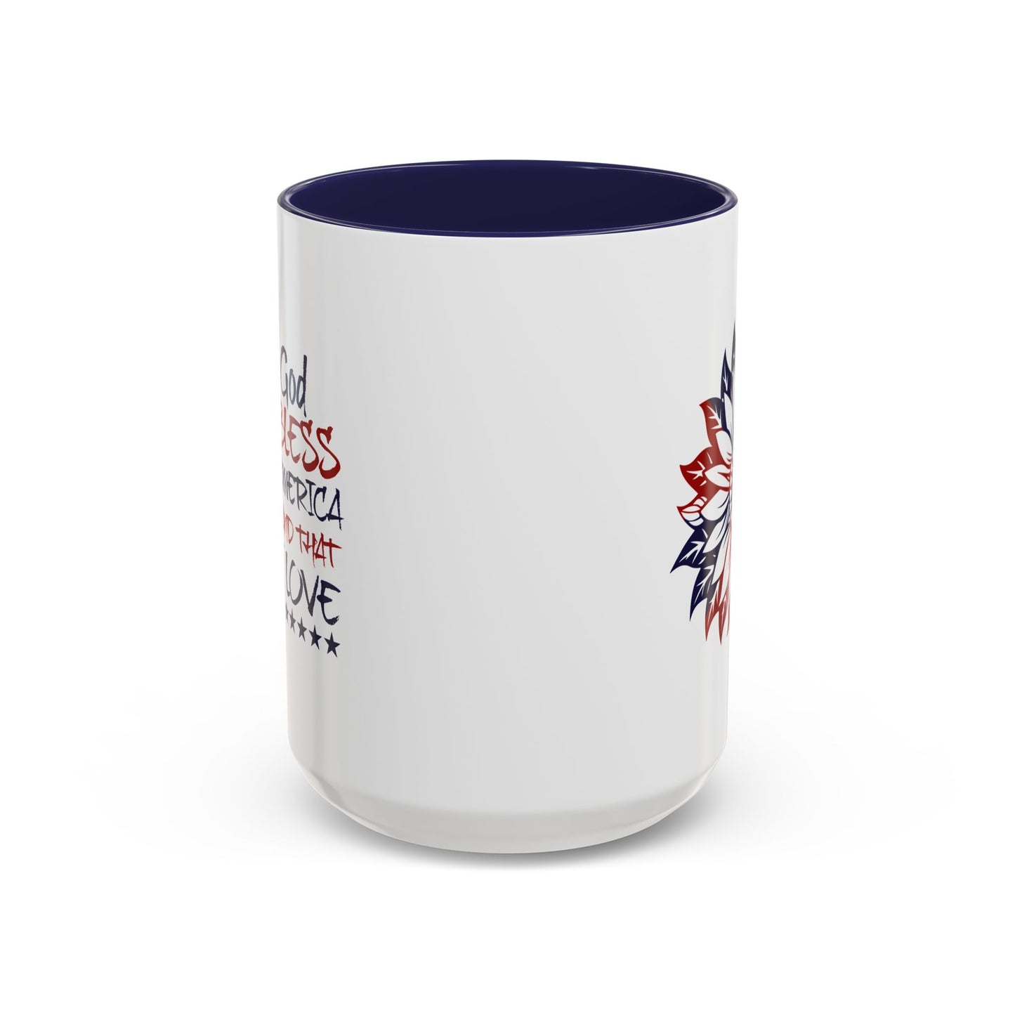 4th of July Mug - God Bless America Sunflower