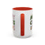 Christmas Mug - Merry Christmas Green Red & Gold Patterned Text