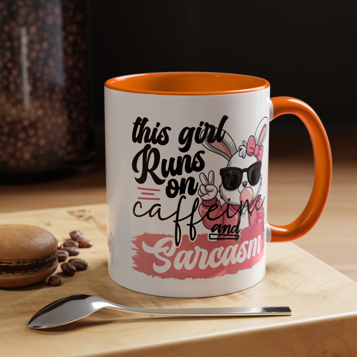 Humor Mug - This Girl Runs on Caffeine & Sarcasm
