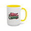 Christmas Mug - Merry Christmas Red & Green Text Mistletoe