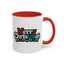Christmas Mug - Merry Christmas White Red & Blue Text