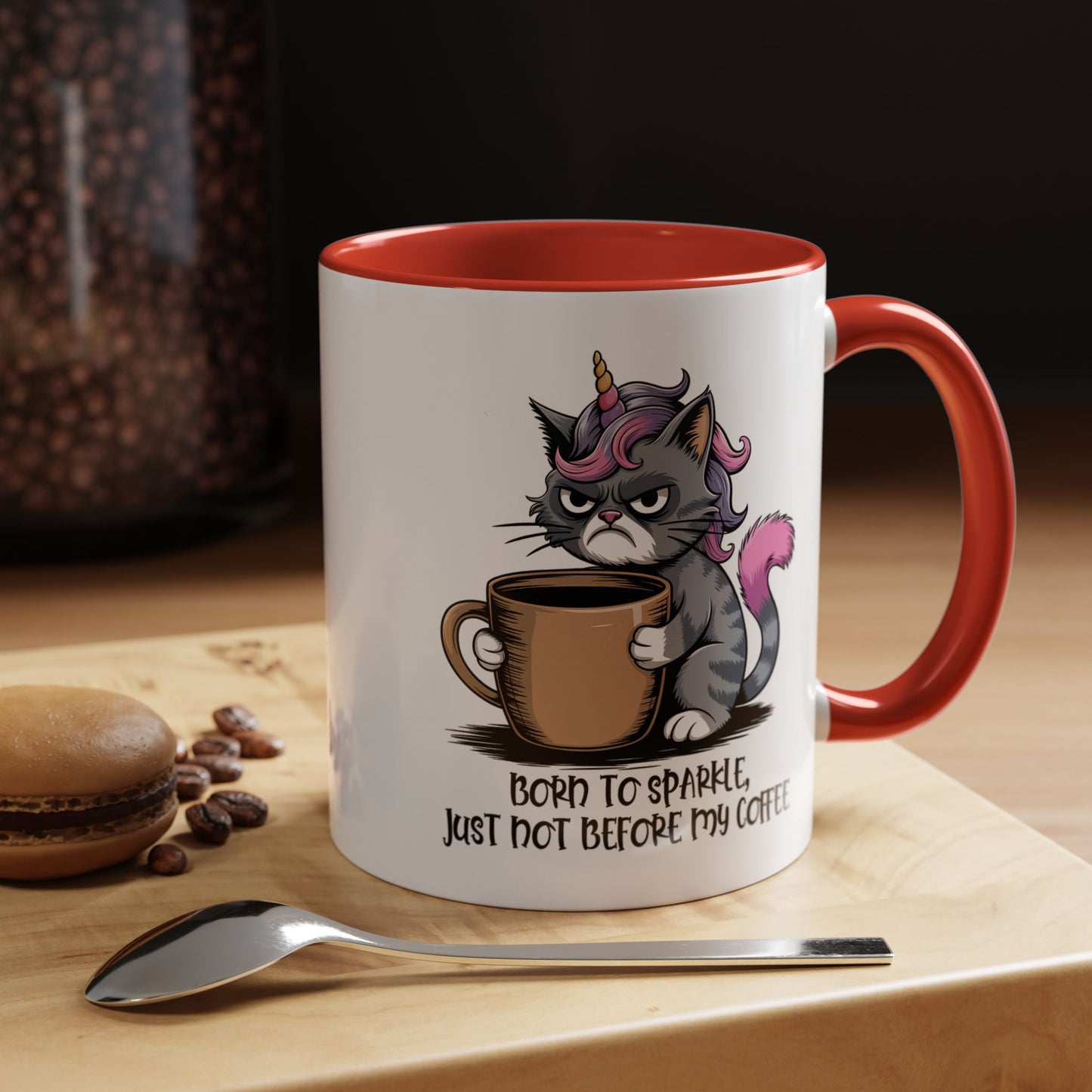 Humor Mug - Born to Sparkle, Just Not Before My Coffee