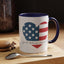 4th of July Mug - God Bless America Flag Heart