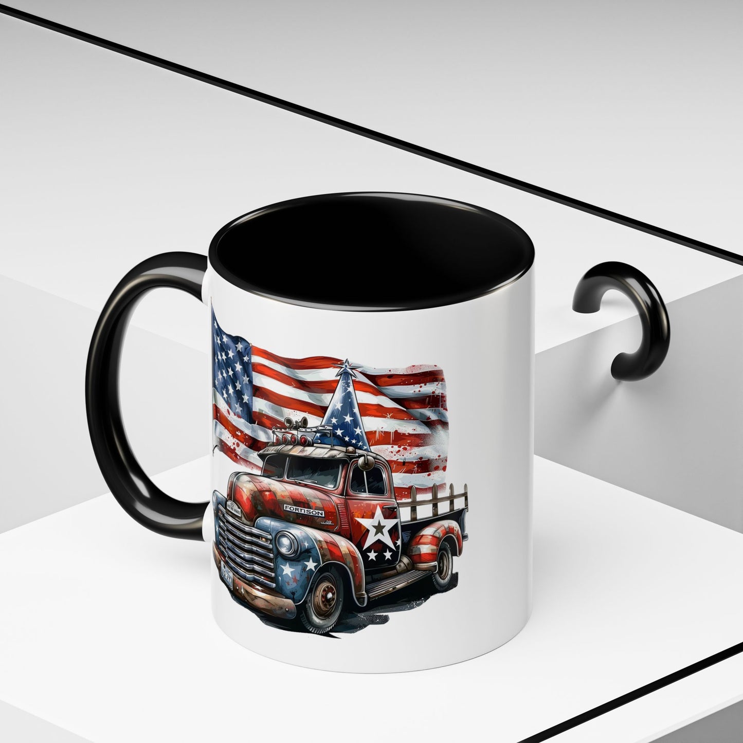 4th of July - Old Truck and Flag