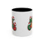 Christmas Mug - Merry Christmas Green Yellow & Red Text Hats