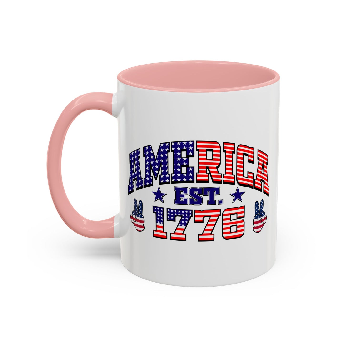 4th of July Mug - American Est 1776 Patriotic Flag
