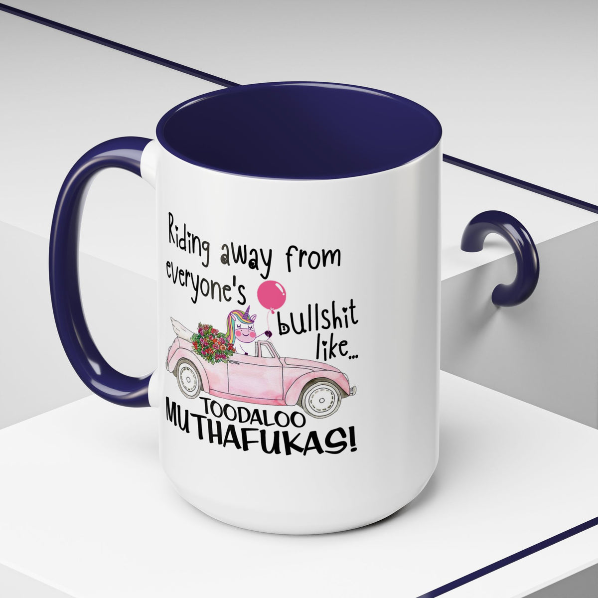 Adult Mug - Riding Away From Everyones Bullshit