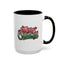 Christmas Mug - Merry Christmas Red & Green Text Mistletoe