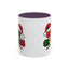 Christmas Mug - Merry Christmas Red Yellow & Blue Text Red Hats