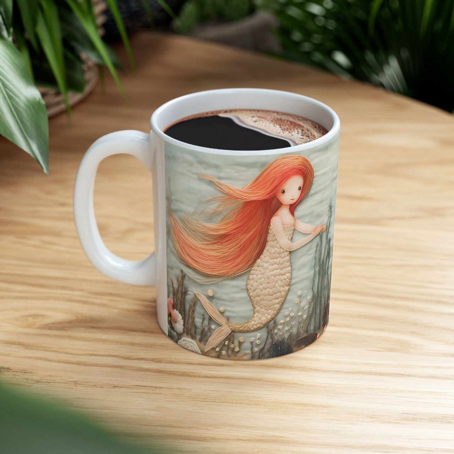 Artistic Mug - Felted Mermaid 2
