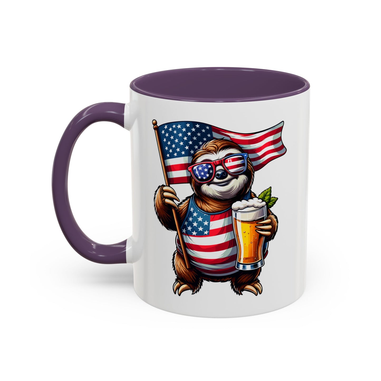 4th of July Mug - Merica Sloth