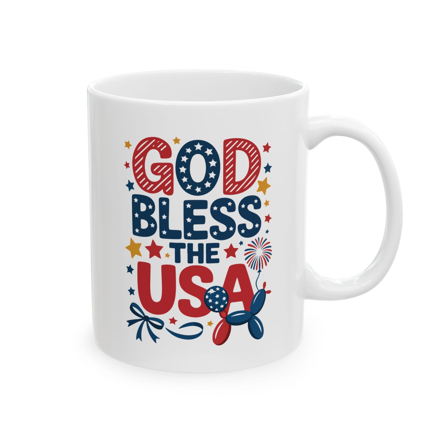 Religious Mug - God Bless The USA Sign