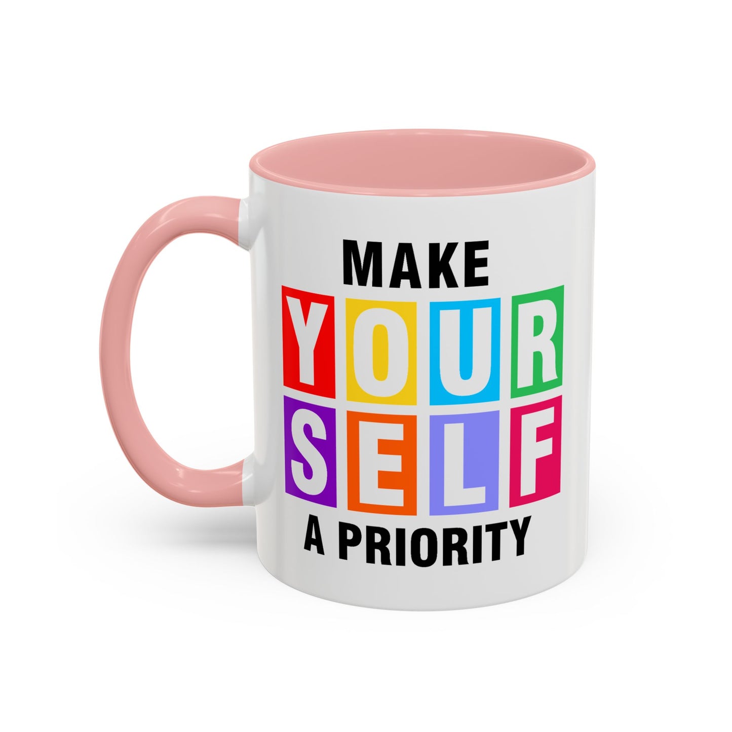Wellness Mug - Make Yourself a Priority Colored Blocks