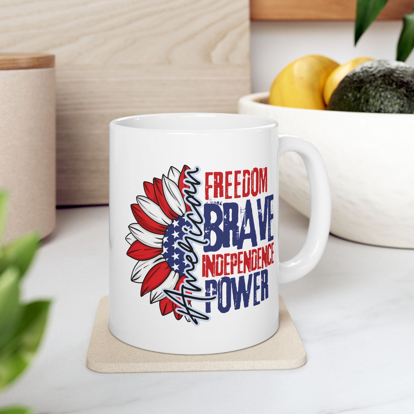 4th of July Mug - American Sunflower
