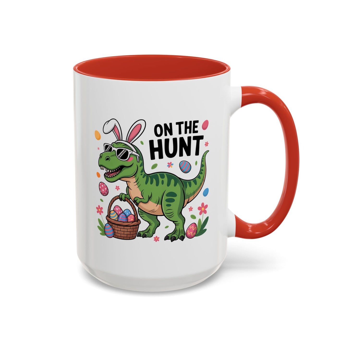 Easter Mug - On The Hunt Dinosaur