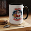 Christmas Mug - Happy Holidays Red & White Text Santa Snowman