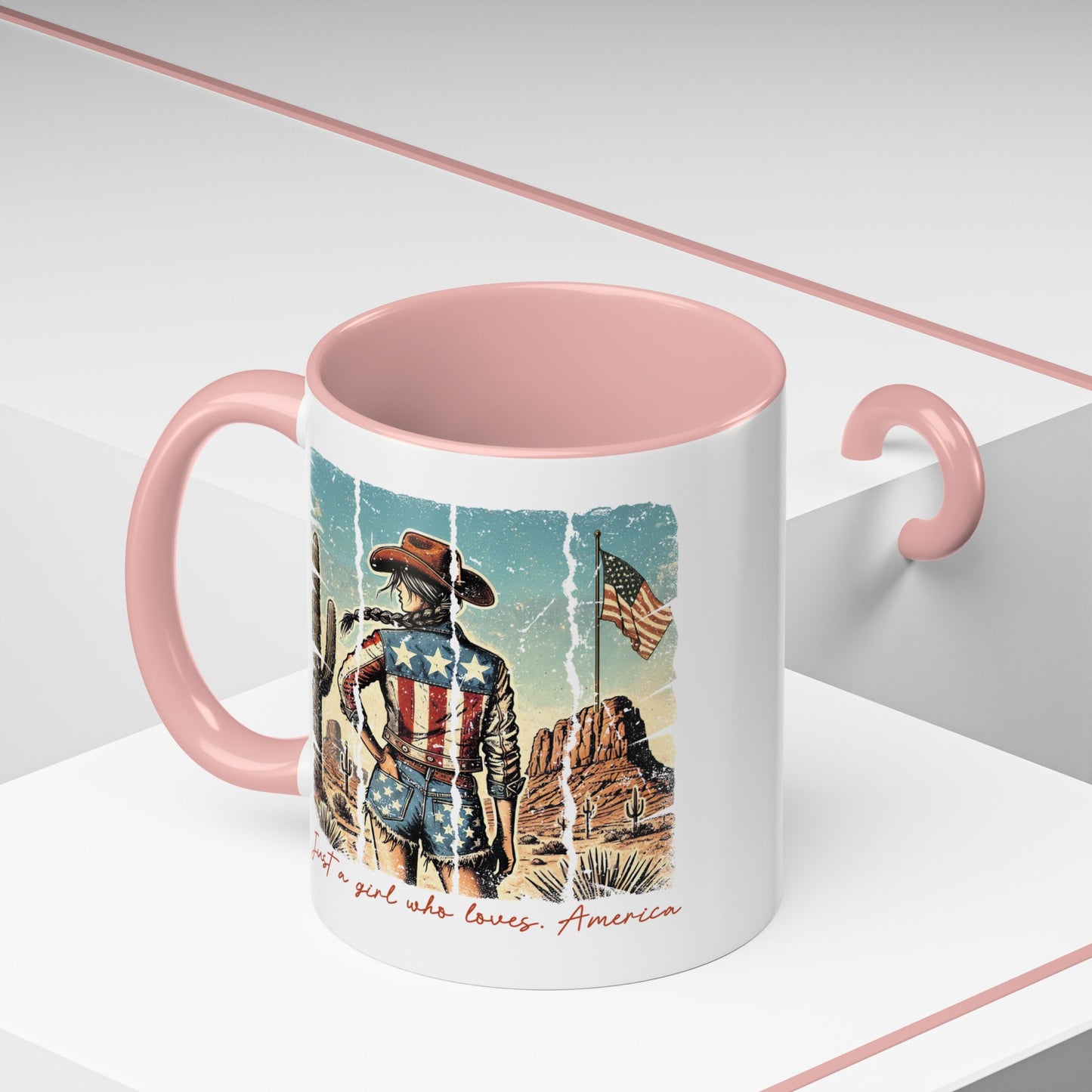 4th of July Mug - Just a Girl Who Loves America
