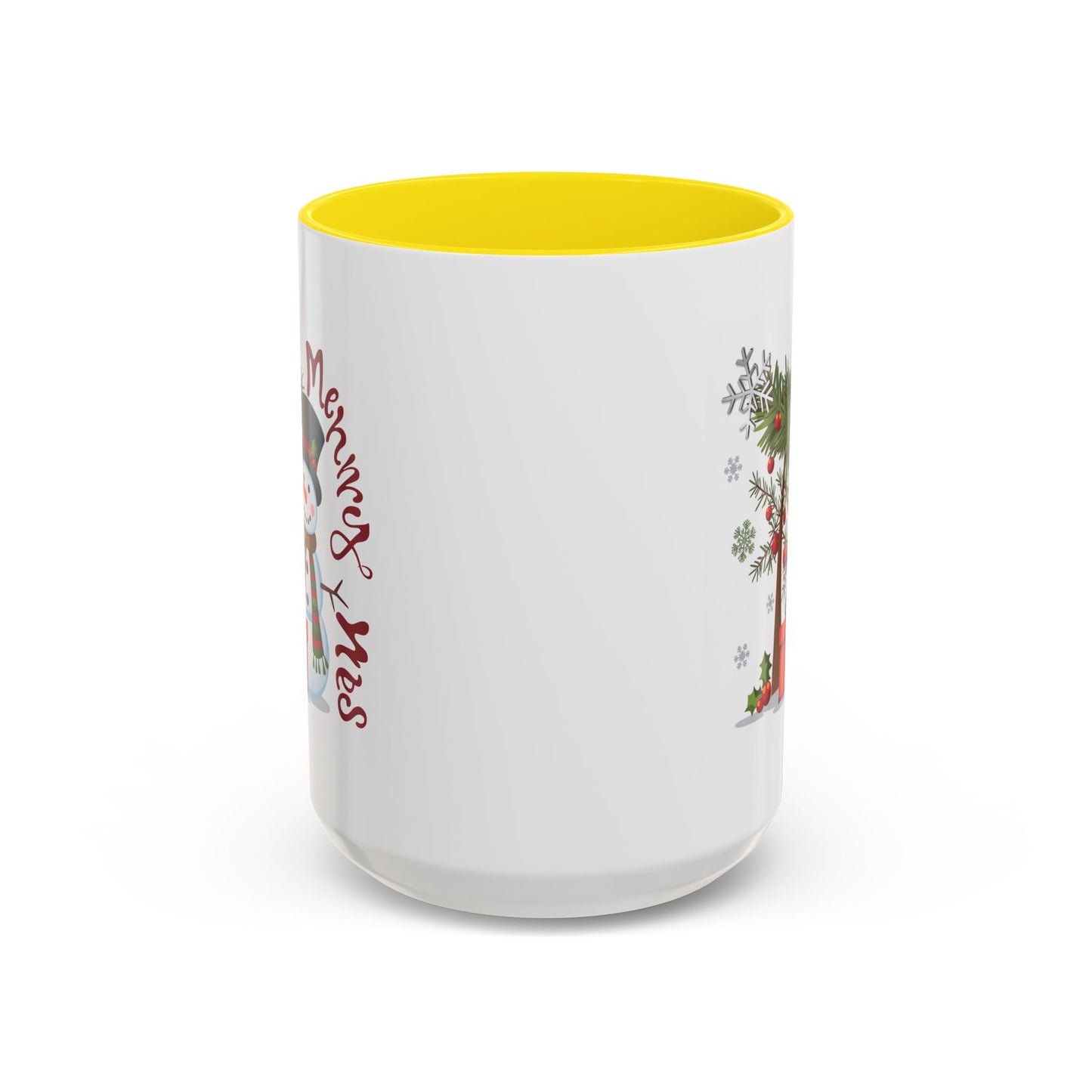 Christmas Mug - Merry Xmas Snowman Tree Present