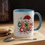 Christmas Mug - Grandma Claus Green Yellow & Red Text Hat Lights Stars