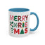 Christmas Mug - Merry Christmas Red Green & Gold Decorative Text