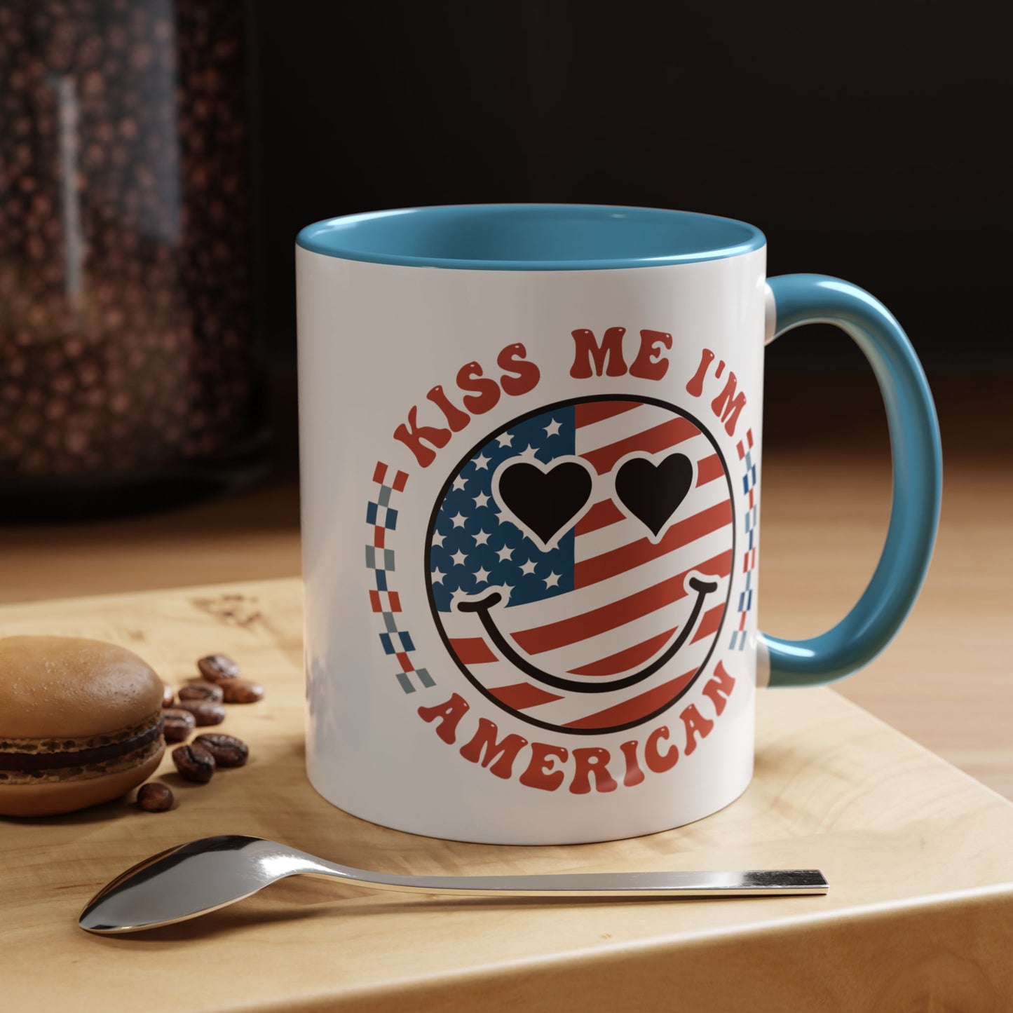 4th of July Mug - Kiss Me I'm American