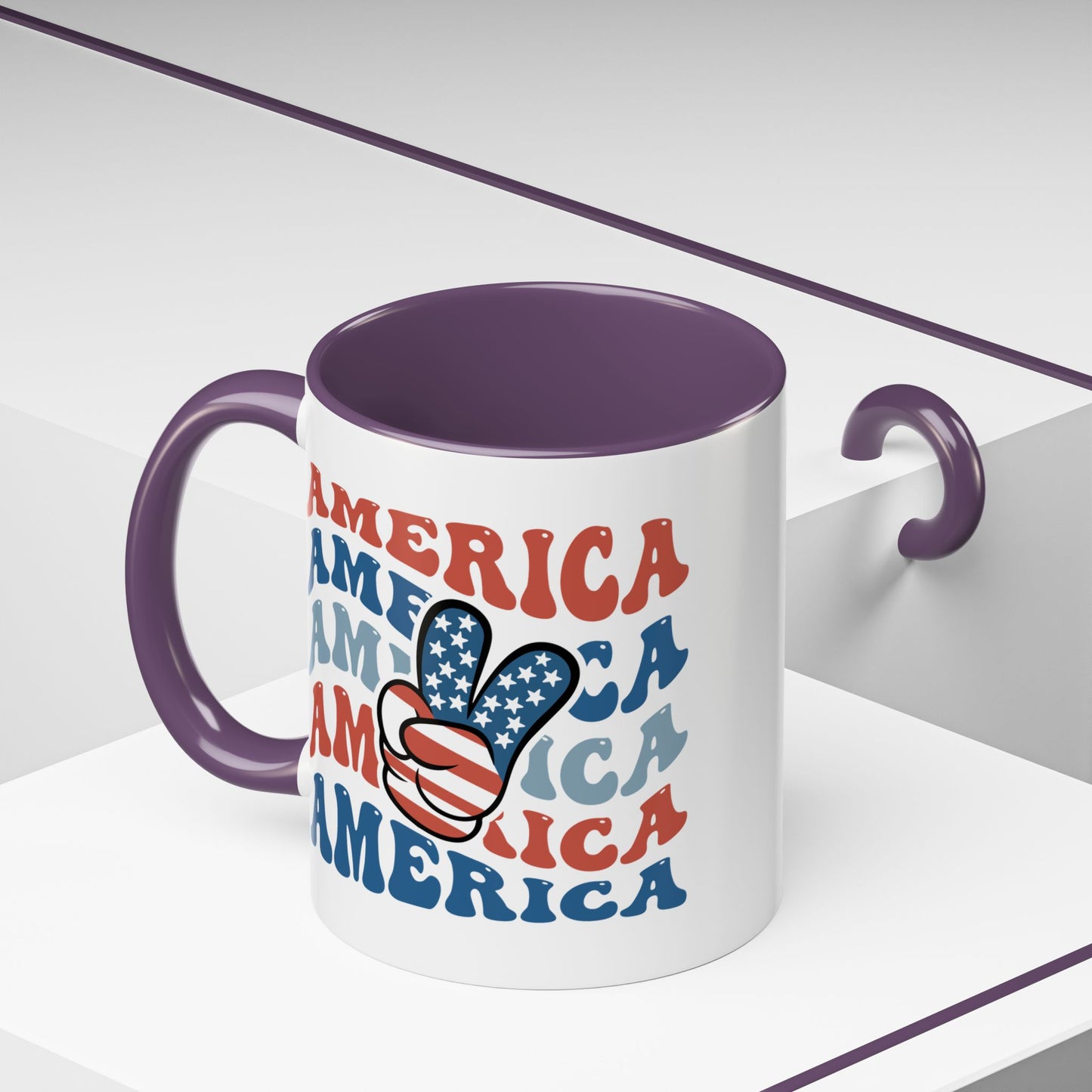 4th of July Mug - America peace Sign