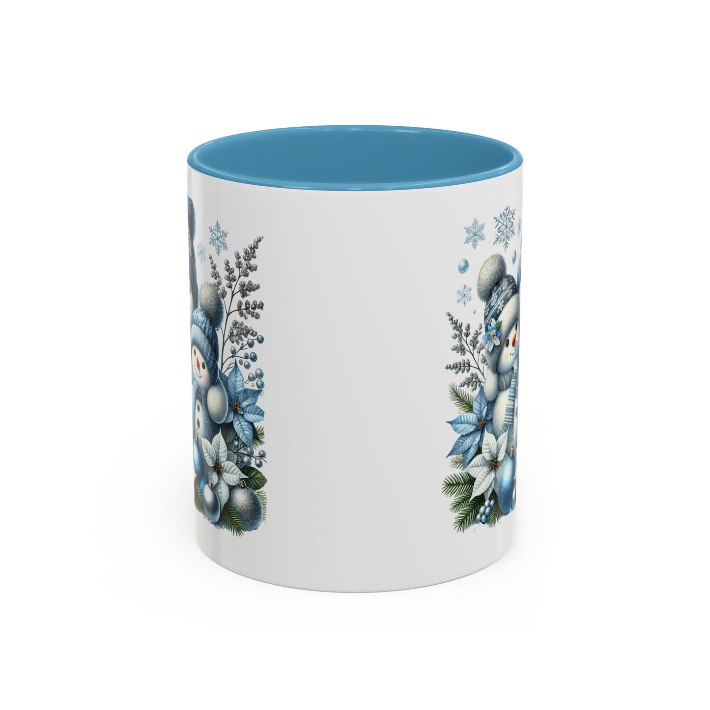 Christmas Mug - Blue Snowman Family