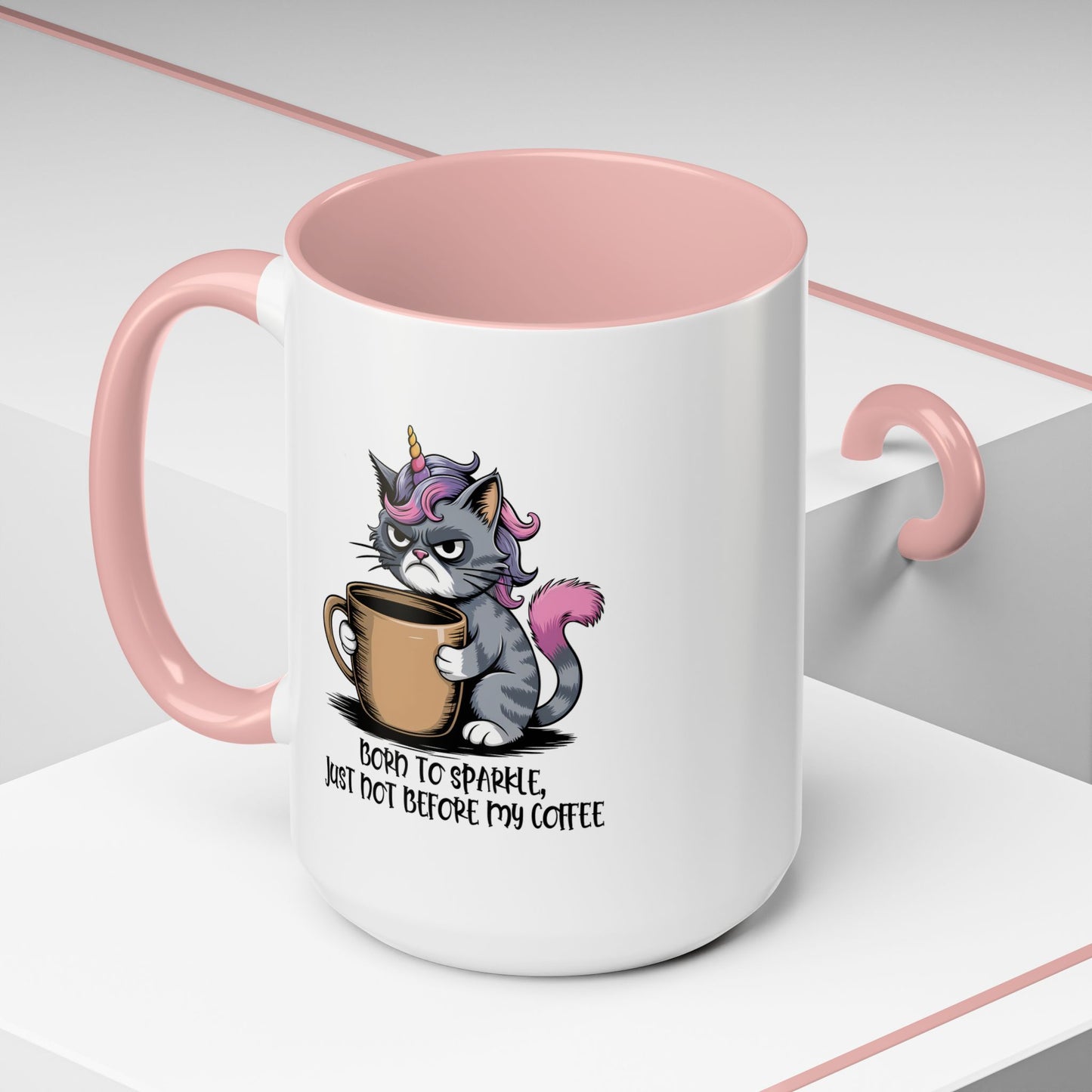 Humor Mug - Born to Sparkle, Just Not Before My Coffee