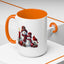 Christmas Mug - Burgundy Snowman Family
