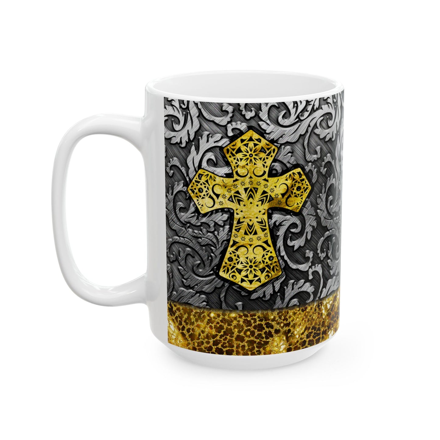 Artistic Mug - Gold Cross