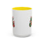 Christmas Mug - Merry Christmas Green Yellow & Red Text Hats