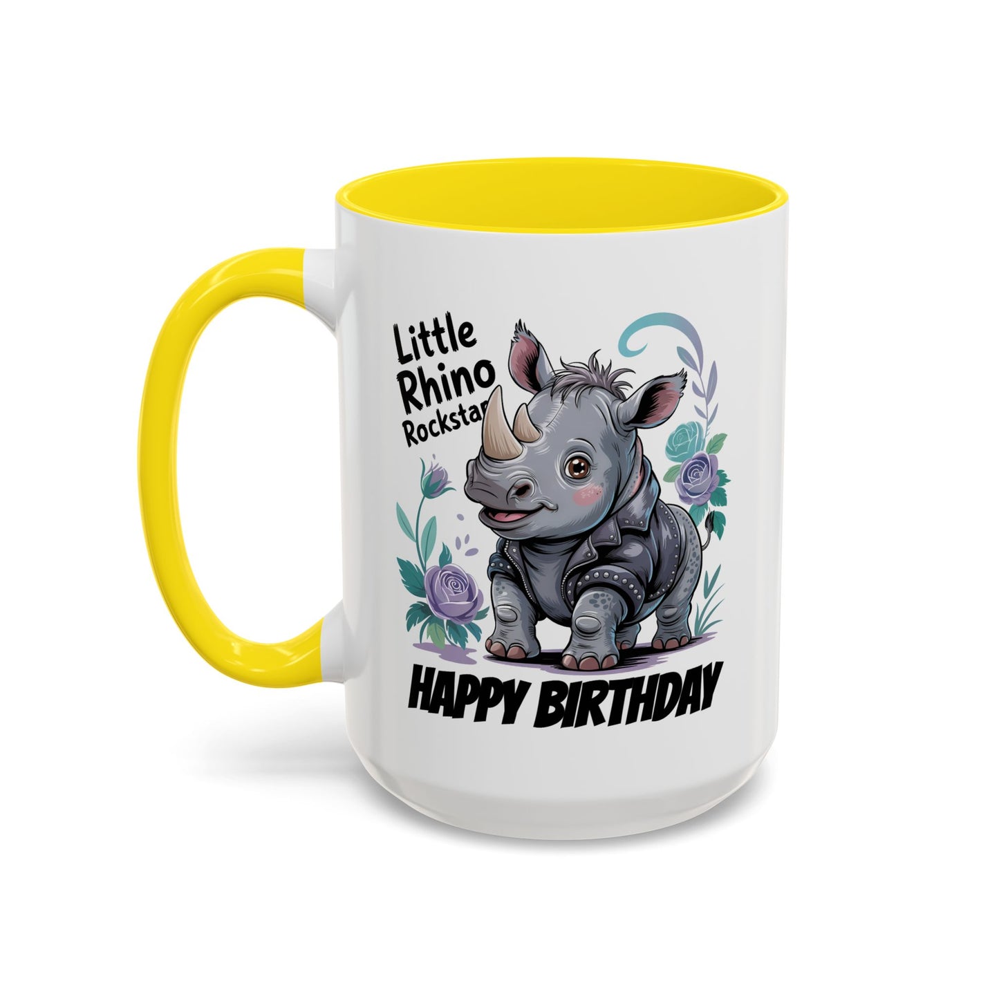 Birthday Mug - Happy Birthday Little Rhino Rockstar