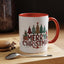 Christmas Mug - Merry Christmas Tartan Text Trees Presents