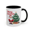 Christmas Mug - Merry Christmas Red Text Santa Tree Presents