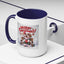 Christmas Mug - Merry Christmas Red Text Puppy Green & Red Top