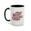 Christmas Mug - Merry Christmas Maroon & Green Text Decorations