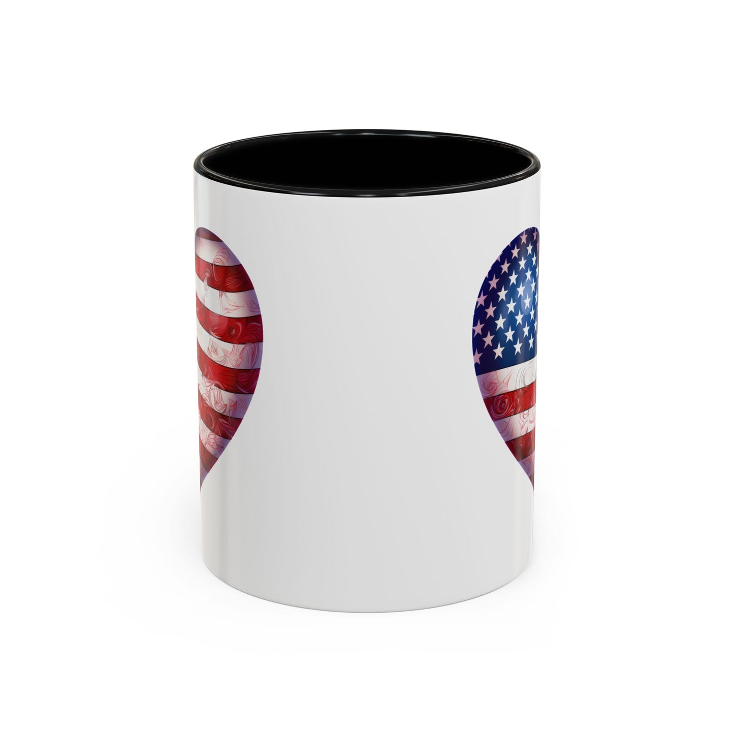 4th of July Mug - Heart American Flag
