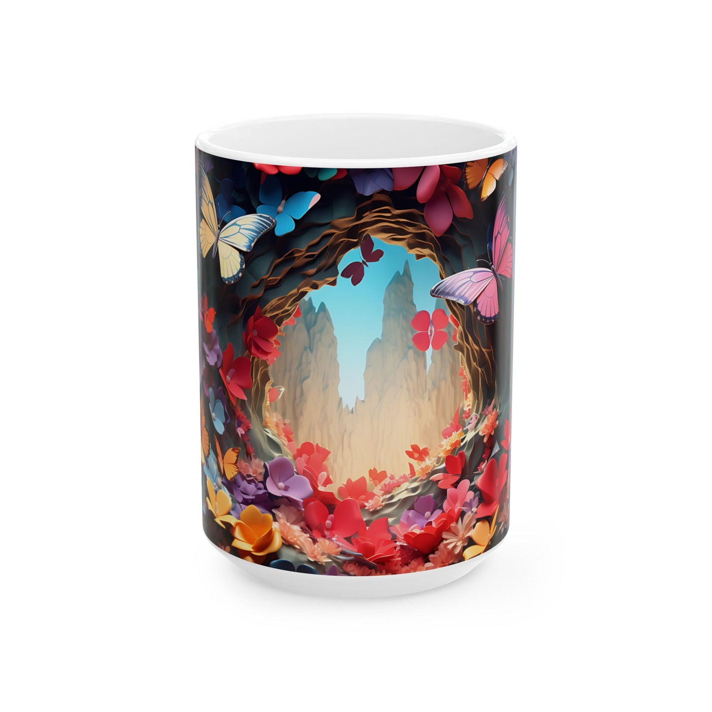 Artistic Mug - Colorful Butterflies 2