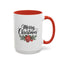 Christmas Mug - Merry Christmas Black Text Mistletoe