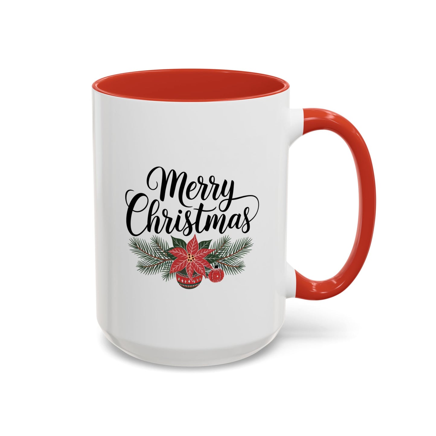 Christmas Mug - Merry Christmas Black Text Mistletoe
