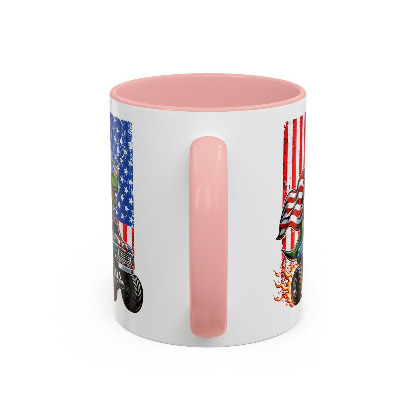 4th of July Mug - T Rex Riding Monster Truck